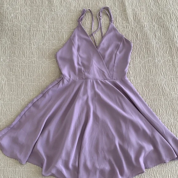 sachin and babi light blue dress Lavender One-Shoulder Cocktail Tulle Dress